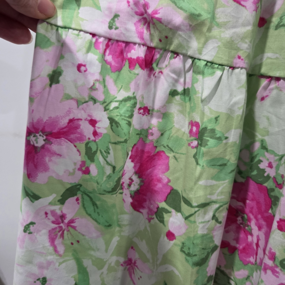 Torrid Green and Pink Floral Midi Dress - Picture 6 of 6
